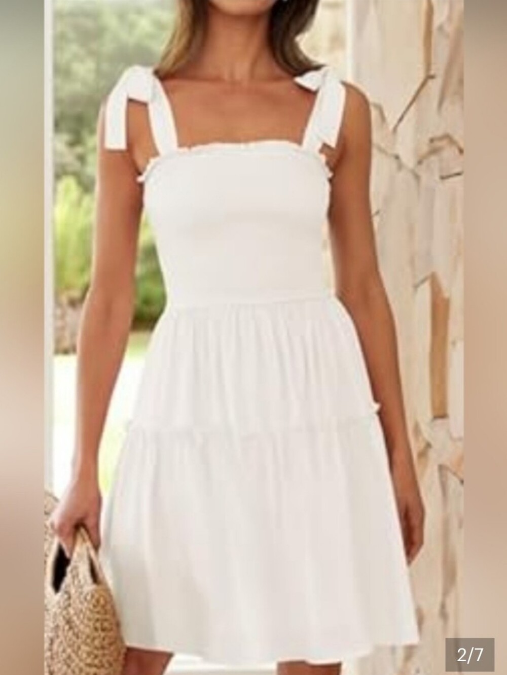 NEW Women’s White Tie-Shoulder Sundress